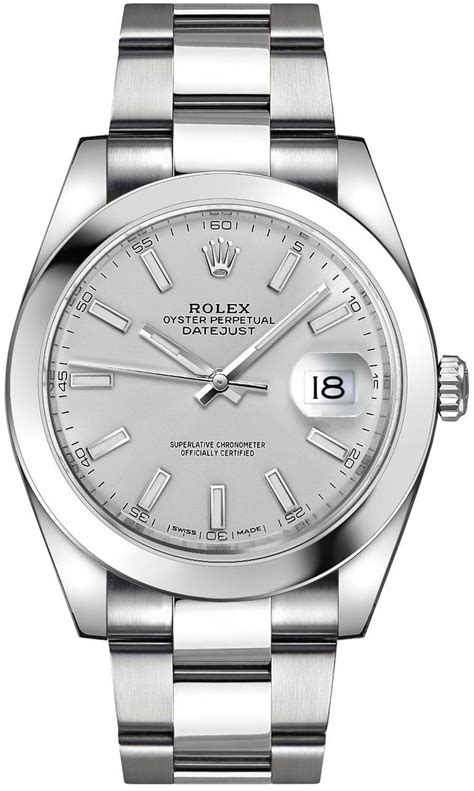 rolex silber herren|silver rolex watches for men.